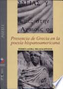 Imagen de portada del libro Presencia de Grecia en la poesía hispanoamericana