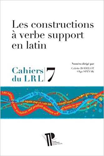 Imagen de portada del libro Les constructions à verbe support en latin