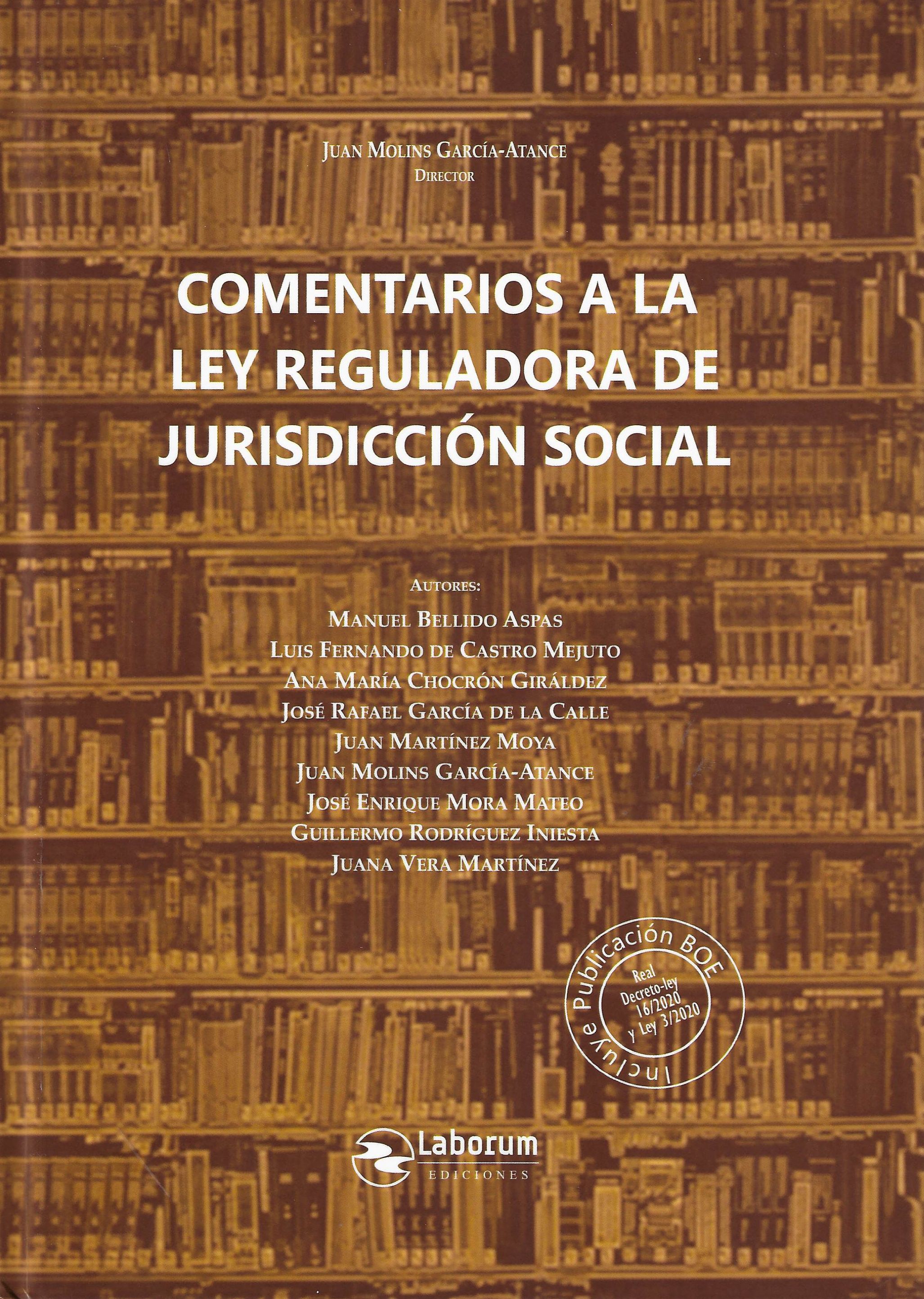 Imagen de portada del libro Comentarios a la Ley reguladora de jurisdicción social