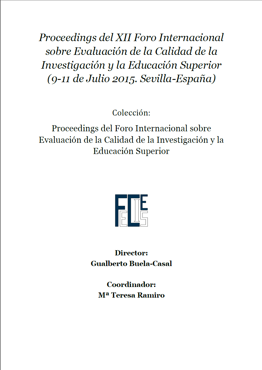 Imagen de portada del libro Proceedings del XII Foro Internacional sobre Evaluación de la Calidad de la Investigación y la Educación Superior