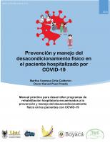 Imagen de portada del libro Prevención y manejo del desacondicionamiento físico en el paciente hospitalizado por COVID-19