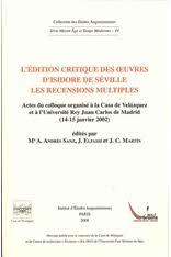 Imagen de portada del libro L'édition critique des oeuvres d'Isidore de Séville