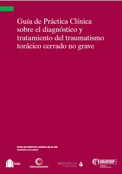 Imagen de portada del libro Guía de práctica clínica sobre el diagnóstico y tratamiento del traumatismo torácico cerrado no grave