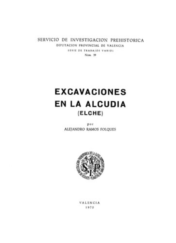 Imagen de portada del libro Excavaciones en La Alcudia (Elche)