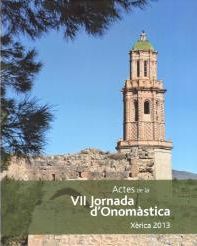 Imagen de portada del libro Actes de la VII Jornada d'Onomàstica, Xèrica 2013