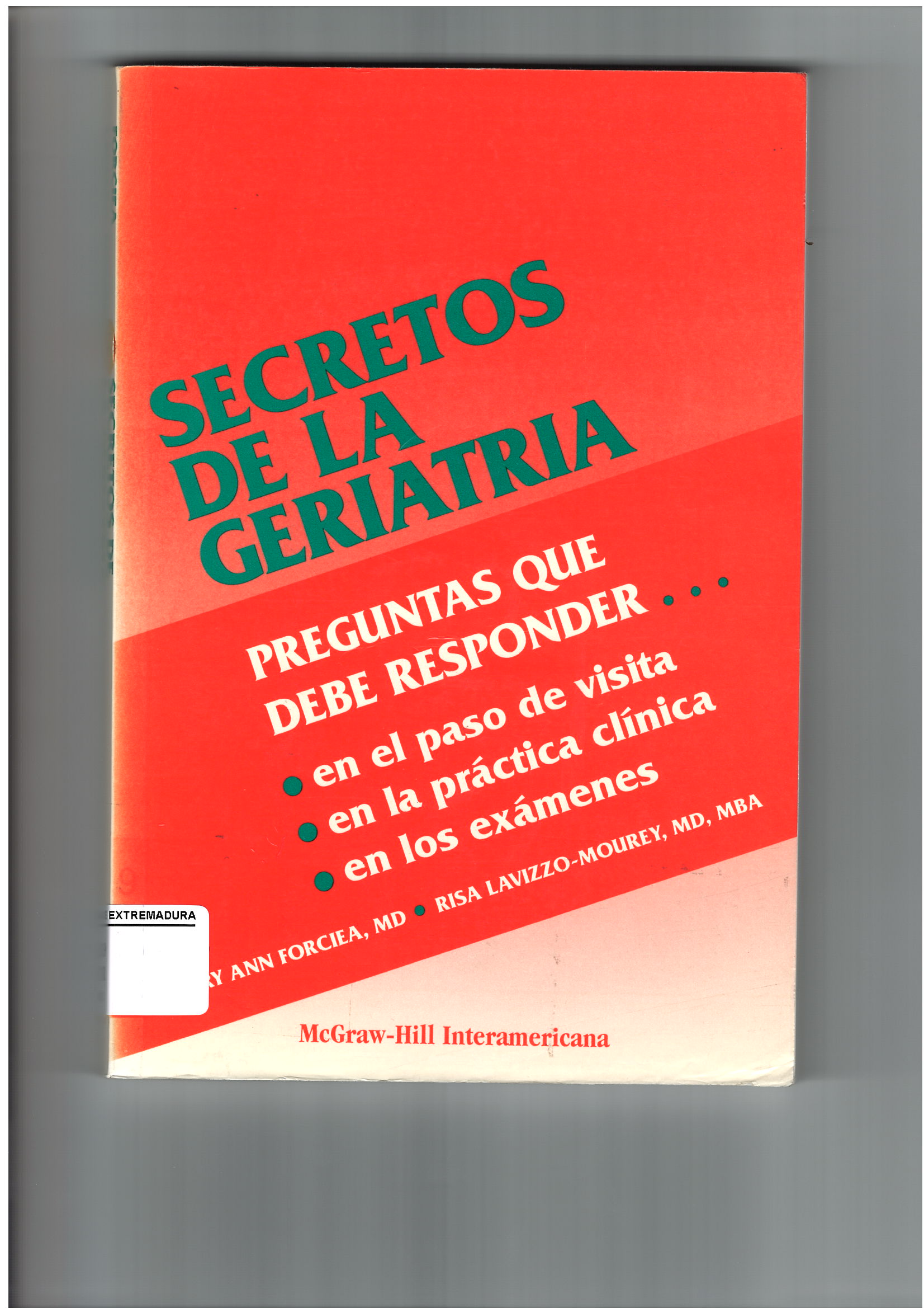 Imagen de portada del libro Secretos de la geriatría.