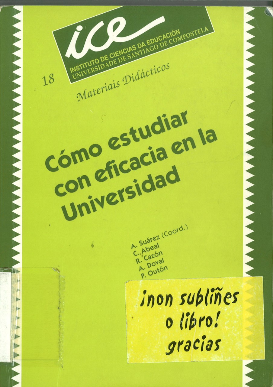 Imagen de portada del libro Cómo estudiar con eficacia en la universidad