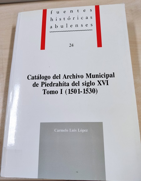 Imagen de portada del libro Catálogo del Archivo Municipal de Piedrahíta (siglo XVI)