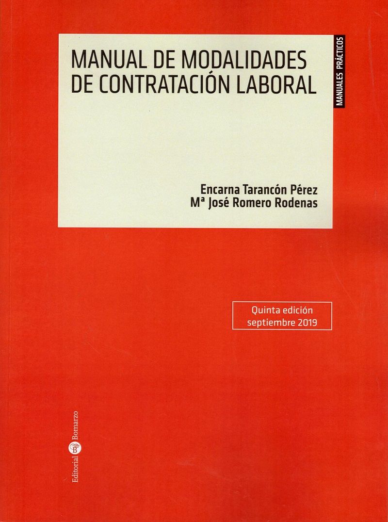 Imagen de portada del libro Manual de modalidades de contratación laboral