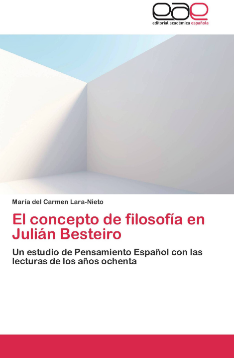 Imagen de portada del libro El concepto de filosofía en Julián Besteiro
