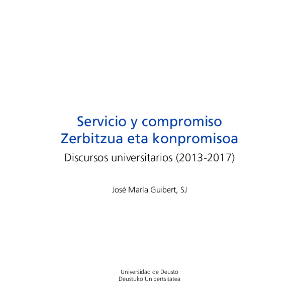 Imagen de portada del libro Servicio y compromiso