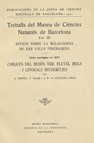 Imagen de portada del libro Estudi sobre la malacologia de les valls pirenaiques