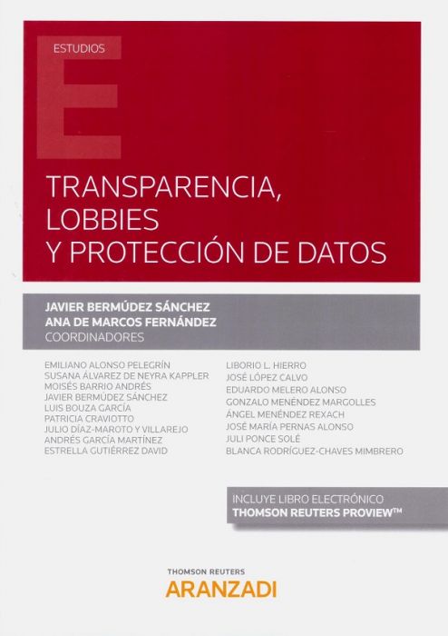 Imagen de portada del libro Transparencia, lobbies y protección de datos.