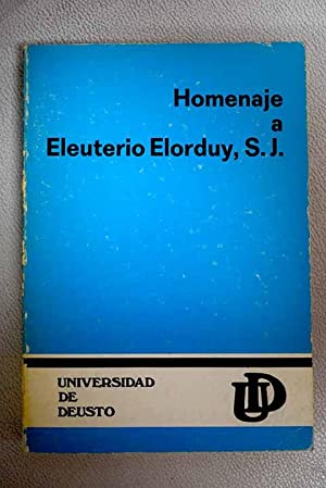 Imagen de portada del libro Homenaje a Eleuterio Elorduy S.J.