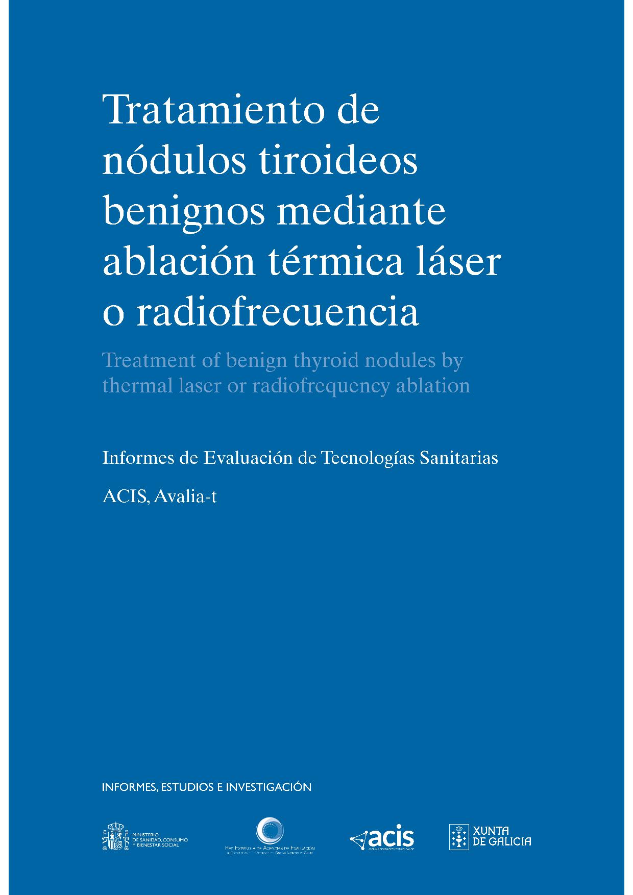 Imagen de portada del libro Tratamiento de nódulos tiroideos benignos mediante ablación térmica láser o radiofrecuencia