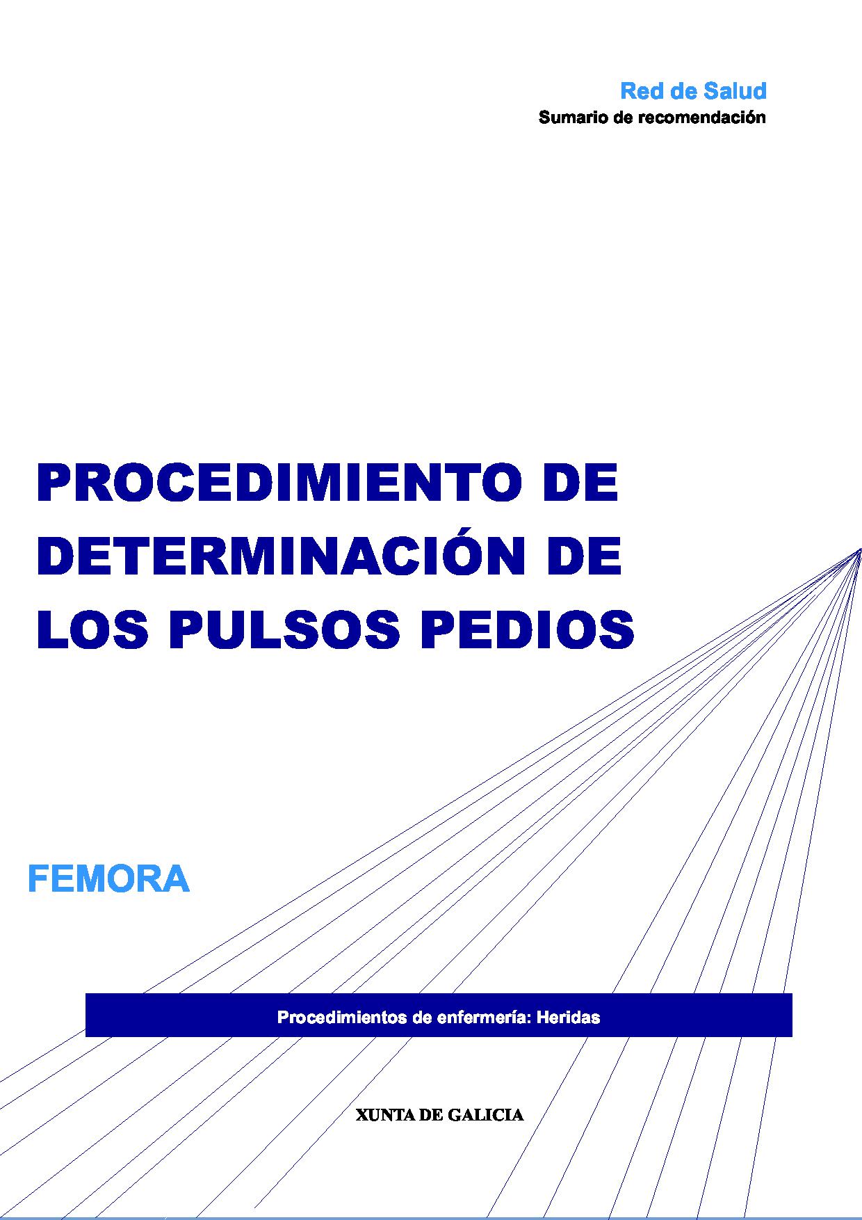 Imagen de portada del libro Procedimiento de determinación de los pulsos pedios FEMORA