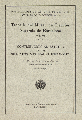 Imagen de portada del libro Contribución al estudio de los silicatos naturales españoles