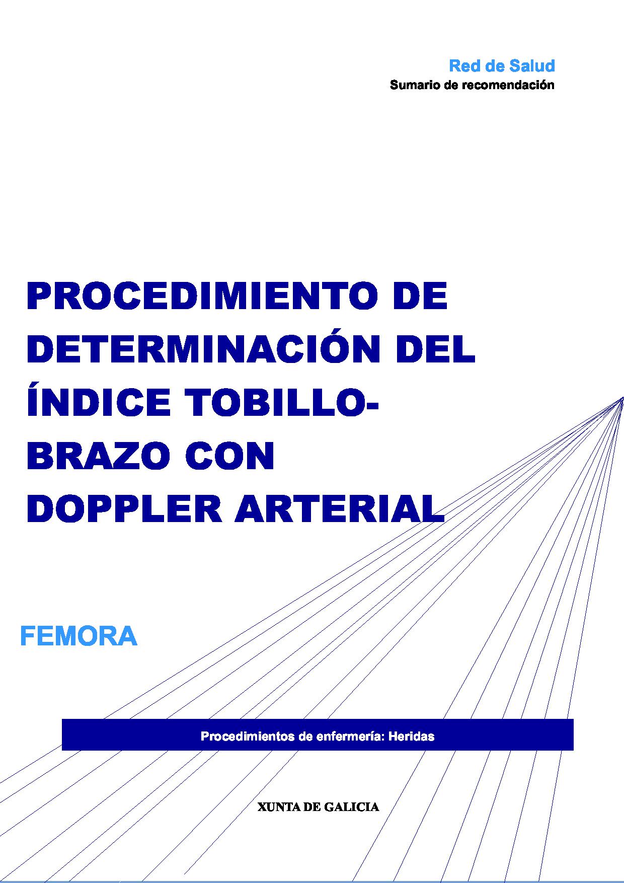 Imagen de portada del libro Procedimiento de determinación del índice tobillo-brazo con doppler arterial FEMORA