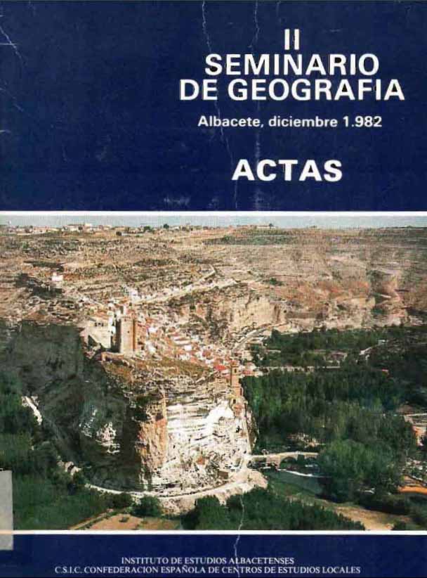 Imagen de portada del libro II Seminario de Geografía. Albacete, diciembre 1982