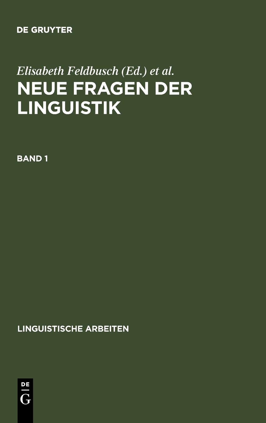 Imagen de portada del libro Neue Fragen der Linguistik