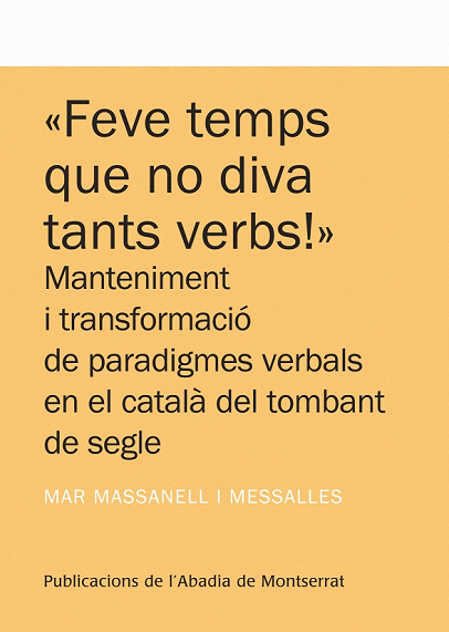 Imagen de portada del libro Feve temps que no diva tants verbs!