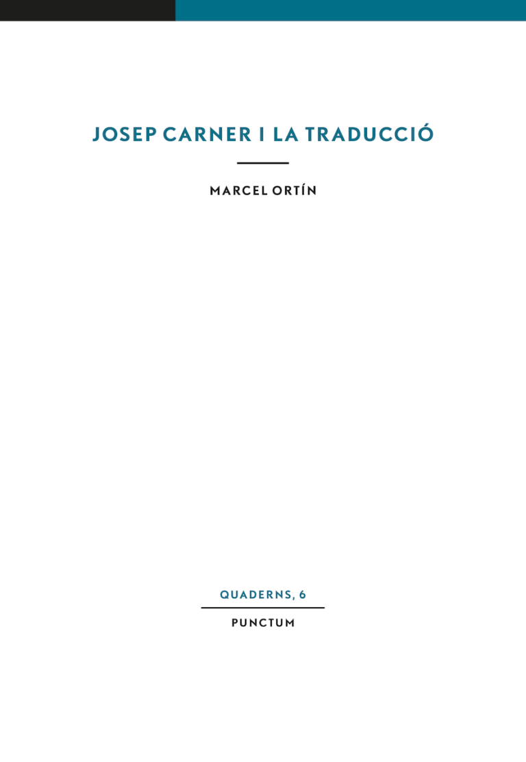 Imagen de portada del libro Josep Carner i la traducció