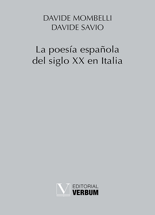 Imagen de portada del libro La poesía española del siglo XX en Italia