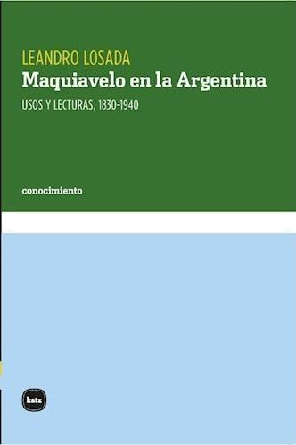 Imagen de portada del libro Maquiavelo en la Argentina
