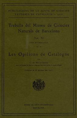 Imagen de portada del libro Les opilions de Catalogne