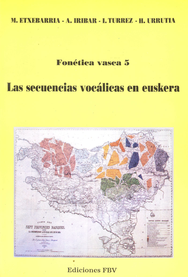 Imagen de portada del libro Fonética vasca V