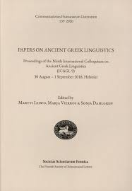 Imagen de portada del libro Papers on Ancient Greek Linguistics