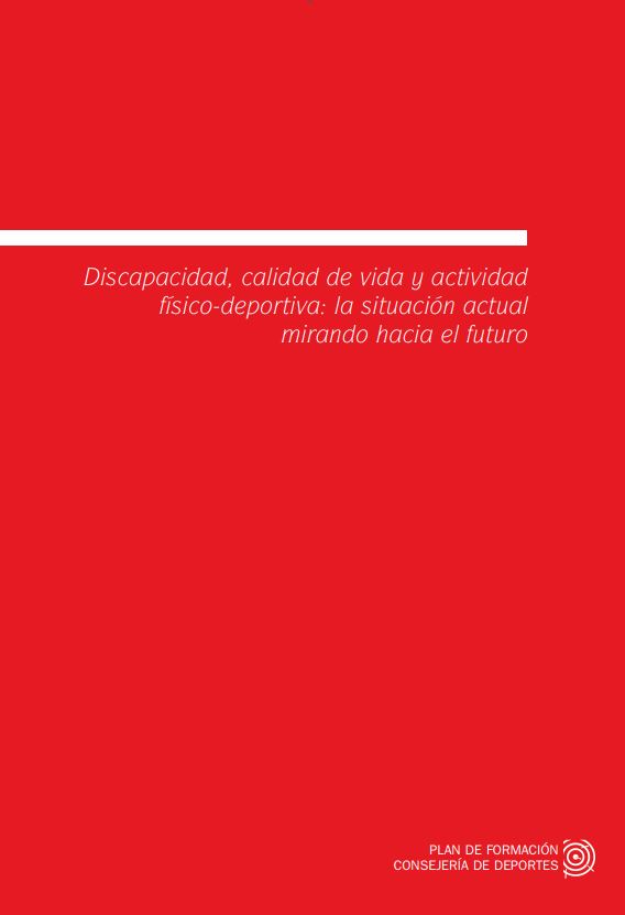 Imagen de portada del libro Discapacidad, calidad de vida y actividad físico-deportiva: