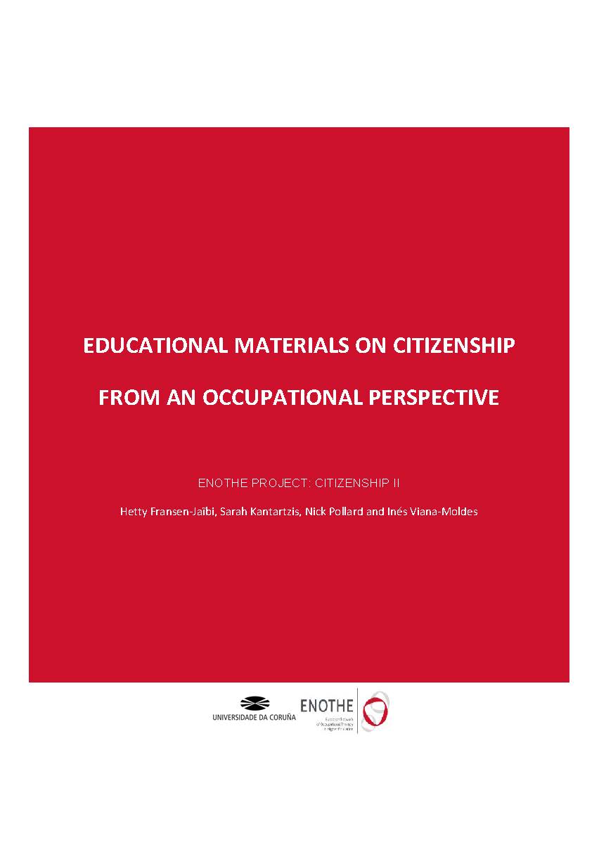 Imagen de portada del libro Educational materials on citizenship from an occupational perspective