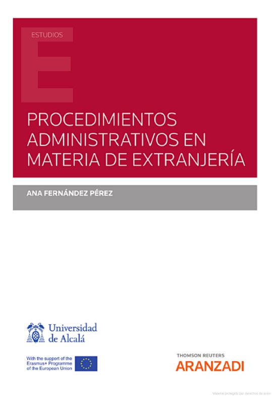 Imagen de portada del libro Procedimientos administrativos en materia de extranjería