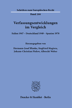 Imagen de portada del libro Verfassungsentwicklungen im Vergleich