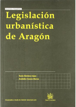 Imagen de portada del libro Legislación urbanística de Aragón
