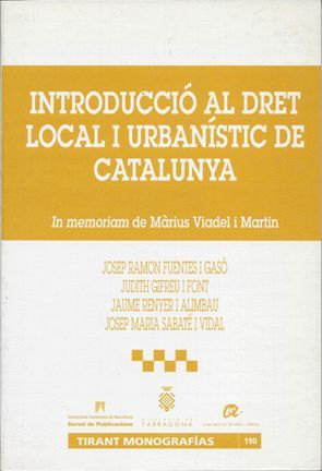 Imagen de portada del libro Introducció al dret local i urbanístic de Catalunya