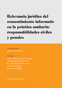 Imagen de portada del libro Relevancia jurídica del consentimiento informado en la práctica sanitaria