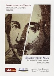 Imagen de portada del libro Shakespeare en España : bibliografía anotada bilingüe = Shakespeare in Spain : an annoted bilingual bibliography / Ángel-Luis Pujante, Juan F. Cerdá (eds.) ; [resúmenes de Ángel-Luis Pujante, Juan F. Cerdá, Laura Campill, Noemí Vera, Didac Pujol; traducción de los resúmenes al inglés de Keith Gregor]