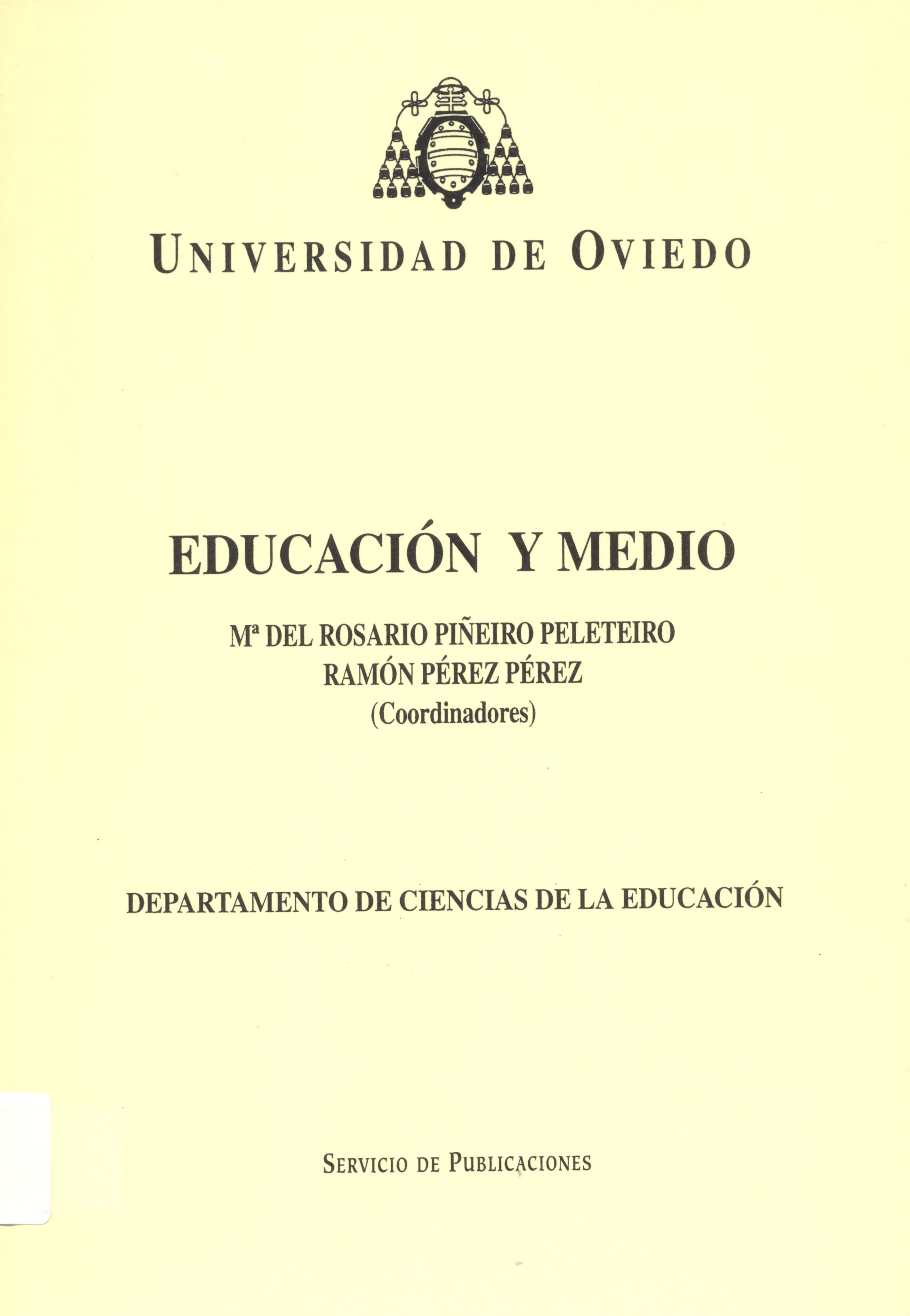 Imagen de portada del libro Educación y medio