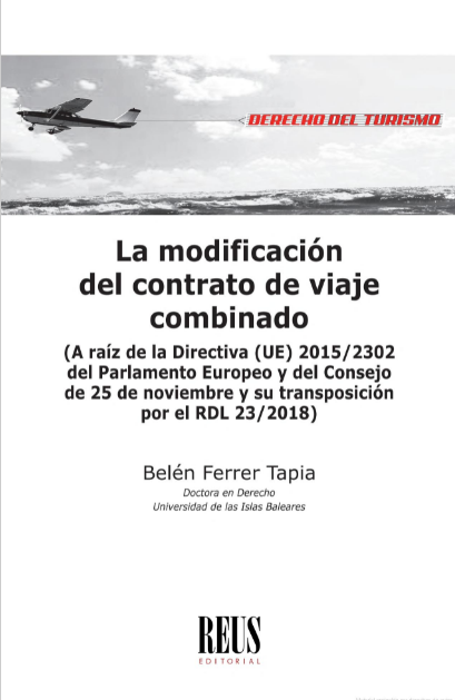 Imagen de portada del libro La modificación del contrato de viaje combinado