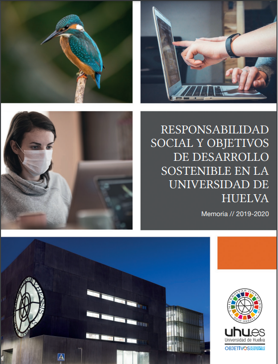 Imagen de portada del libro Responsabilidad social y objetivos de desarrollo sostenible en la Universidad de Huelva. Memoria, 2019-2020