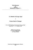Imagen de portada del libro Le chantier de George Sand ; George Sand et l'étranger