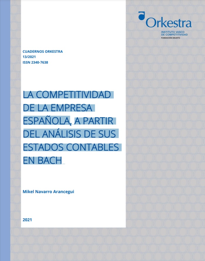 Imagen de portada del libro La competitividad de la empresa española, a partir del análisis de sus estados contables en BACH