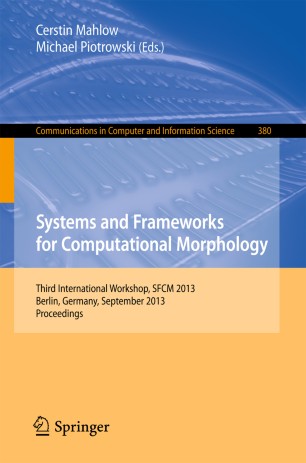 Imagen de portada del libro Systems and frameworks for computational morphology
