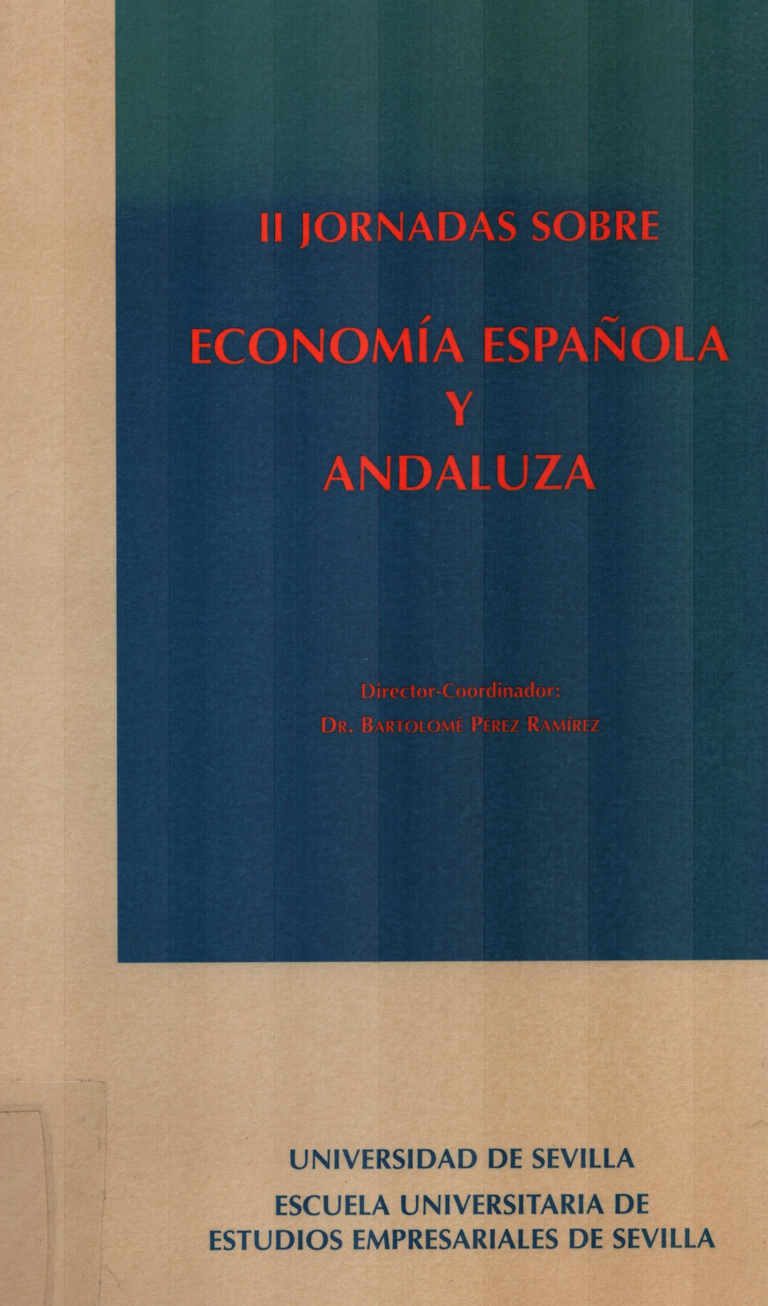 Imagen de portada del libro II Jornadas sobre Economía Española y Andaluza