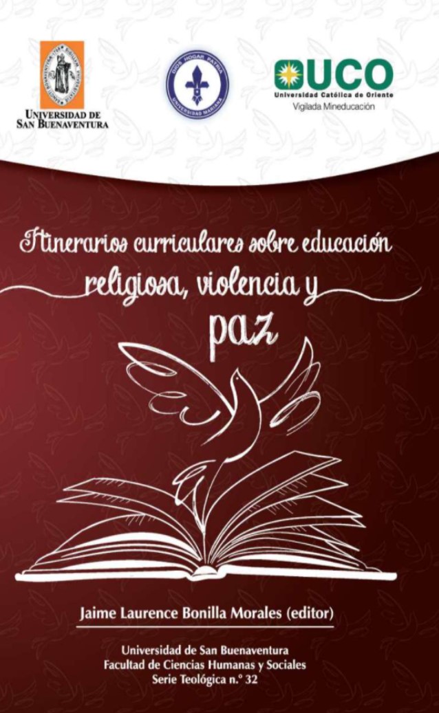 Imagen de portada del libro Itinerarios curriculares sobre educación religiosa, violencia y paz.