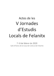 Imagen de portada del libro Actes de les V Jornades d’Estudis Locals de Felanitx