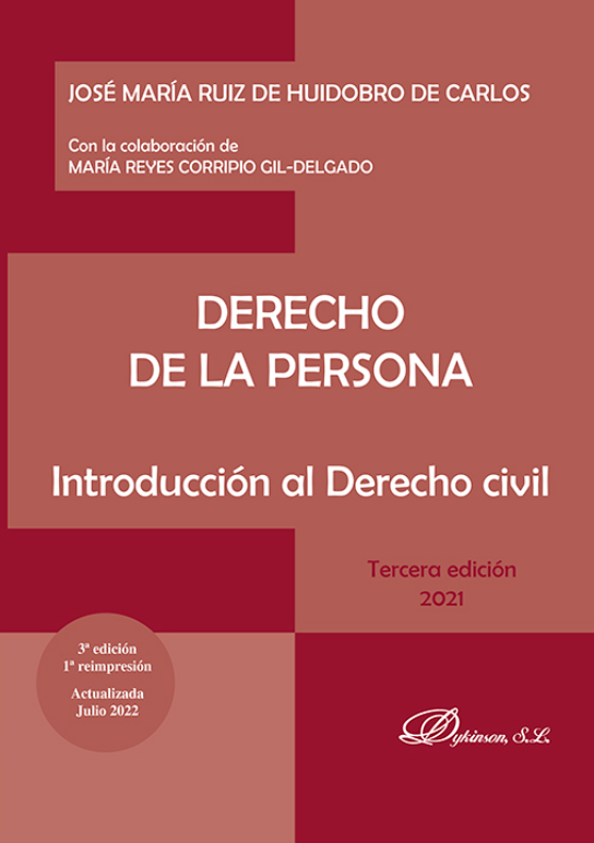 Imagen de portada del libro Derecho de la persona