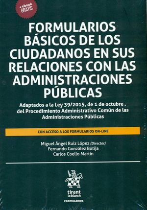 Imagen de portada del libro Formularios básicos de los ciudadanos con las administraciones públicas